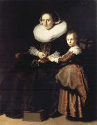 Susana van Collen,Wife of Jean Pellicorne,and Her daughter Eva REMBRANDT Harmenszoon van Rijn
